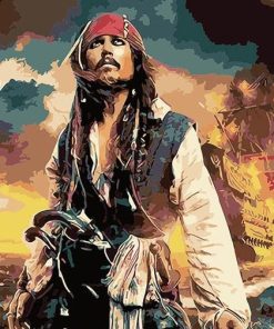Pirate Jack Sparrow paint by numbers