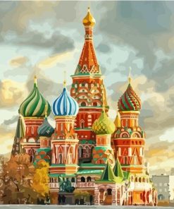 St Basils Cathedral Moscow paint by numbers