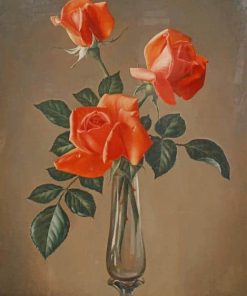 Orange Flowers Still Life paint by numbers