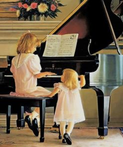 Piano Girls paint by number