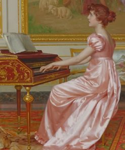 Woman Playing Piano Paint by numbers