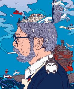 Hayao Miyazaki illustration Paint by numbers