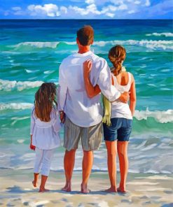 Family In The Beach Paint by numbers