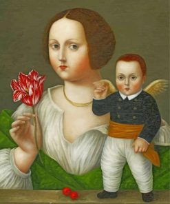 lady-with-tulipd-and-cupid-paint-by-numbers