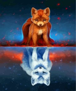 Vulpix Water Reflection paint by numbers