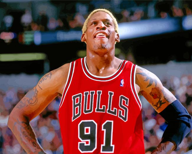 Dennis Rodman Chicago Bulls Paint By Numbers 