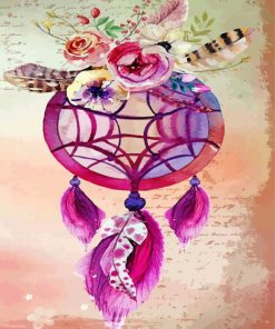 pink-dream-catcher-paint-by-number