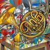 Abstract Tuba Art paint by numbers