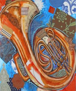 Abstract Tuba paint by numbers