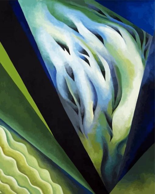 Blue And Green Music Georgio O Keefe paint by numbers