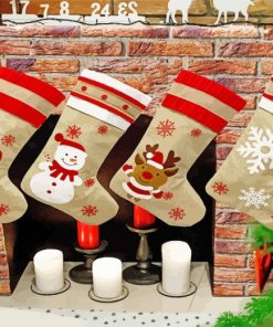 Christmas Stockings Decoration paint by numbers