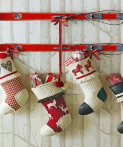 Christmas Stockings Gifts paint by numbers