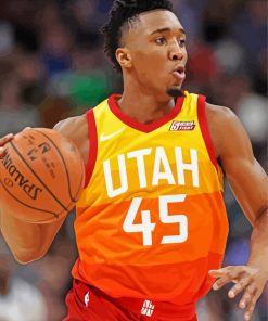 Donovan Mitchell Professional Basketballer paint by numbers