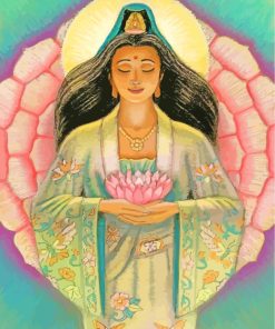 Kuan Yin Asian Godess paint by numbers