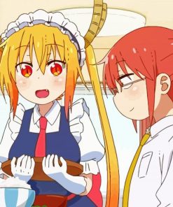 Miss Kobayashi Dragon Maid Anime Characters paint by numbers