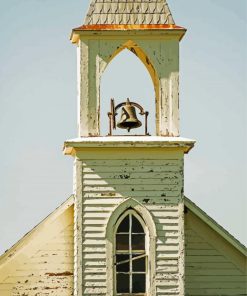 Old White Church paint by numbers