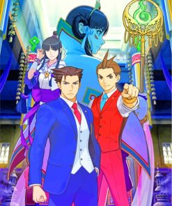 Phoenix Wright Ace Attorney Characters paint by numbers