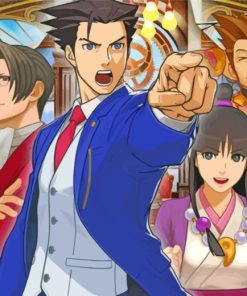 Phoenix Wright Ace Attorney Game Characters paint by numbers