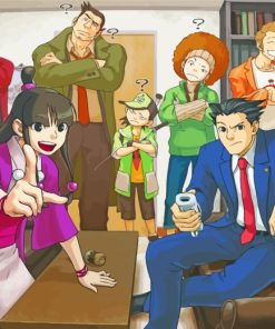 Phoenix Wright Ace Attorney Video Game paint by numbers