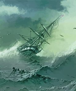Shipwreck By Ivan Aivazovsky paint by numbers