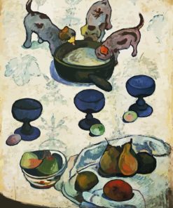 Still Life With Three Puppies By Gaugin paint by numbers