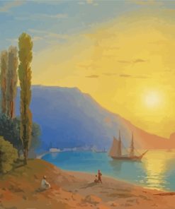 Sunset Over Yalta By Ivan Aivazovsky paint by numbers