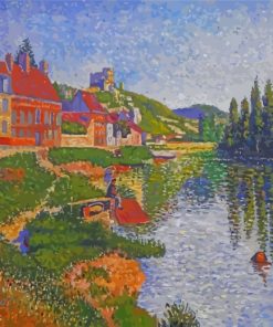 The Bank The Andelys By Paul Signac paint by numbers
