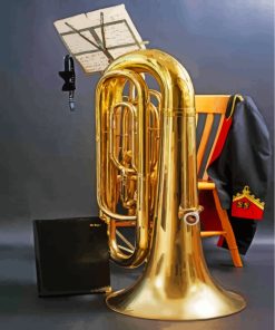 Tuba Music Instrument paint by numbers