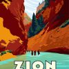Zion National Park Poster paint by numbers