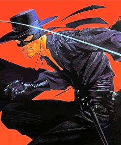 Zorro Character paint by numbers