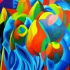 Colorful Abstract Fruit paint by numbers