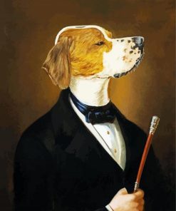 Dog In A Suit Portrait paint by numbers