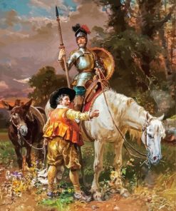 Don Quixote And Sancho Panza Art paint by numbers