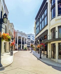 Rodeo Drive Walk Of Style Beverly Hills paint by numbers