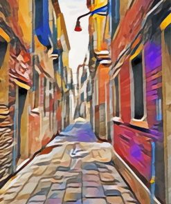 Abstract Alley paint by numbers
