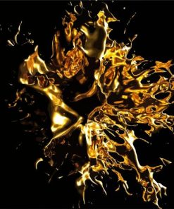 Abstract Gold paint by number