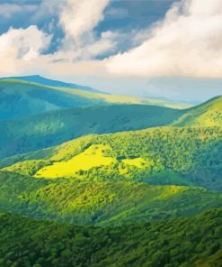 Appalachian Green Mountains paint by number
