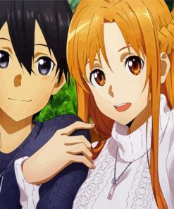 Asuna And Kirito paint by numbers