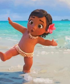 Baby Moana paint by numbers