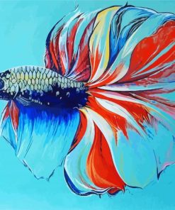 Betta Siamese Fish paint by number