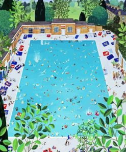 Brockwell Lido Art paint by number