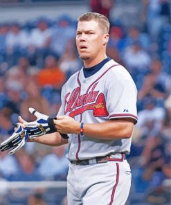 Chipper Jones In San Diego paint by numbers