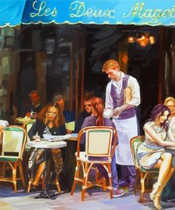 Coffee Shop Scene paint by number