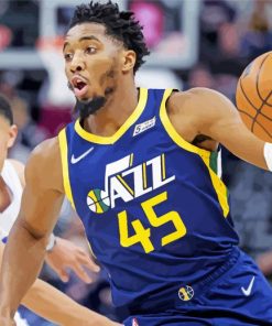 Donovan Mitchell Basketball Player paint by numbers