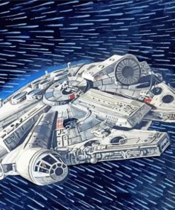 Millennium Falcon Light Speed paint by number