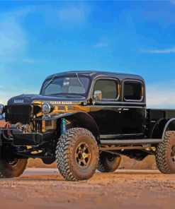 Old Dodge Power Wagon paint by numbers paint by numbers