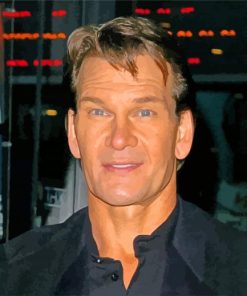 Actor Patrick Swayze paint by numbers