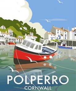Polperro Poster paint by number