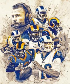St Louis Rams Players Art paint by numbers