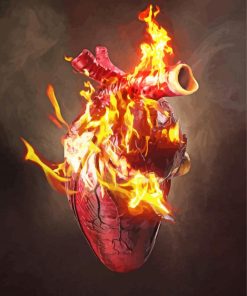 The Burning Heart paint by number